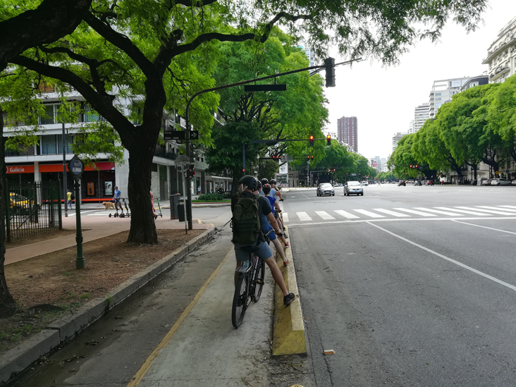 Comfortable bike lane in Buenos Aires