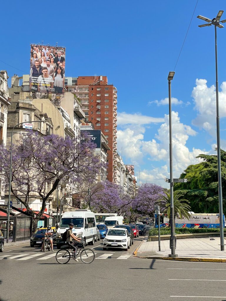 Traffic Jam in Buenos Aires City Center