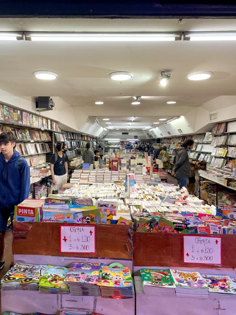 Traditional book shop on Corrientes Avenue