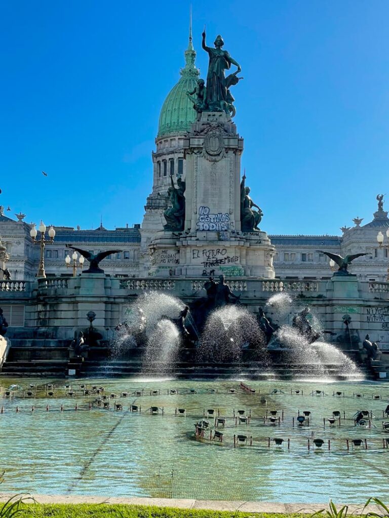 Fountain in front of the Congress Building