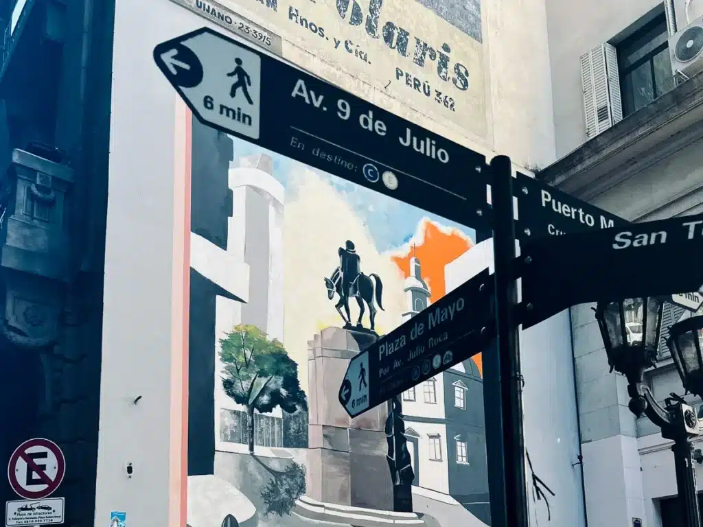 carteles de las calles de buenos aires