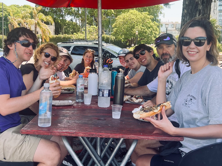 lunch stop in a food truck in puerto madero costanera sur