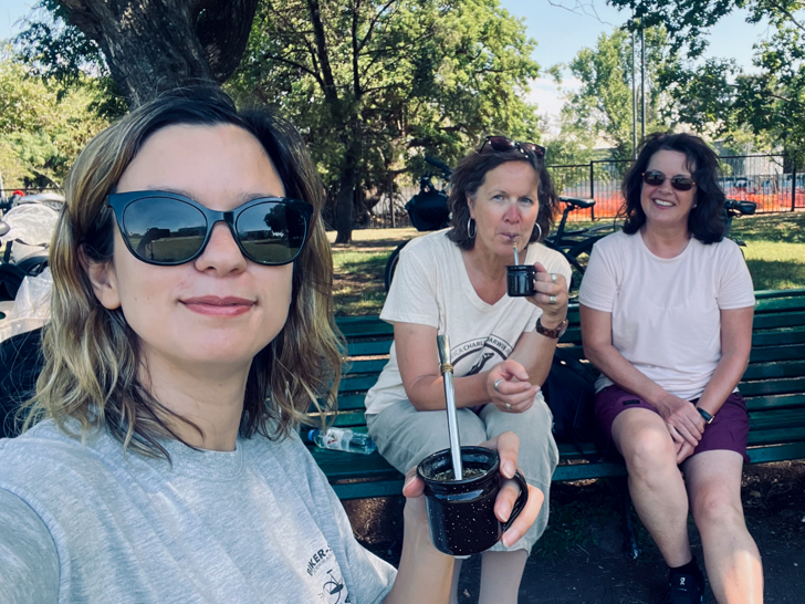 Experiencia de degustación de mate durante el recorrido en bicicleta