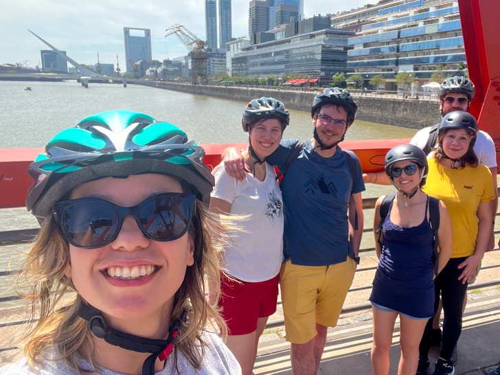 Guia turístico de bicicleta Gilda em Puerto Madero