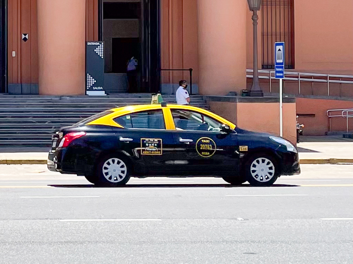 taxi in buenos aires on libertador avenue