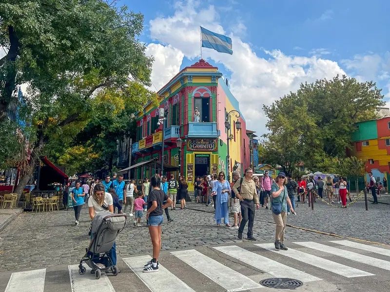 Caminito in Buenos Aires one of the most touristic places in the city
