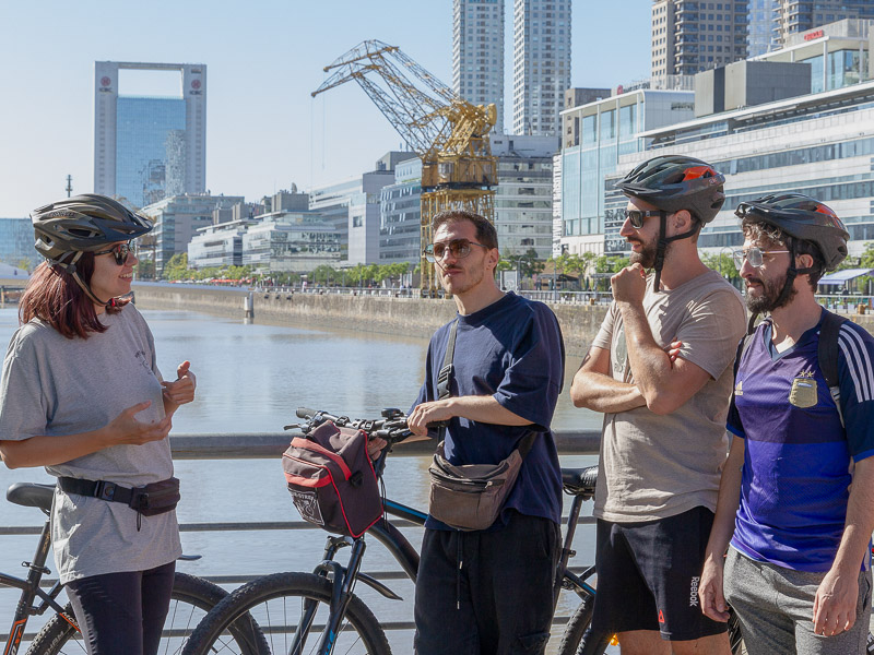 puerto madero in a private bike tour