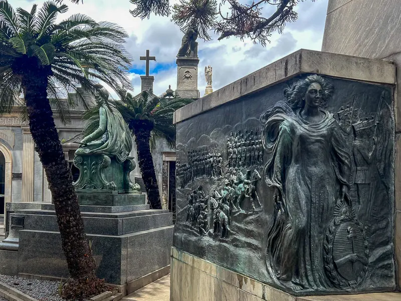 Impresive graves at Recoleta Cemetery in Buenos Aires