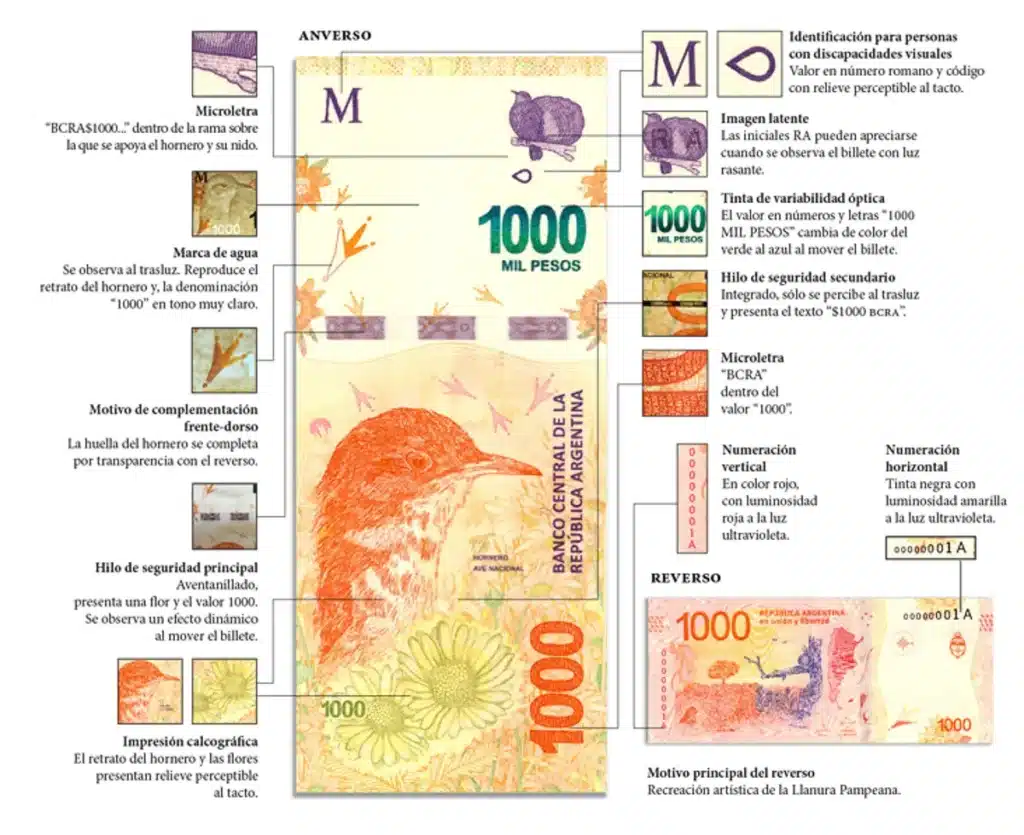 como reconocer un billete de peso falso